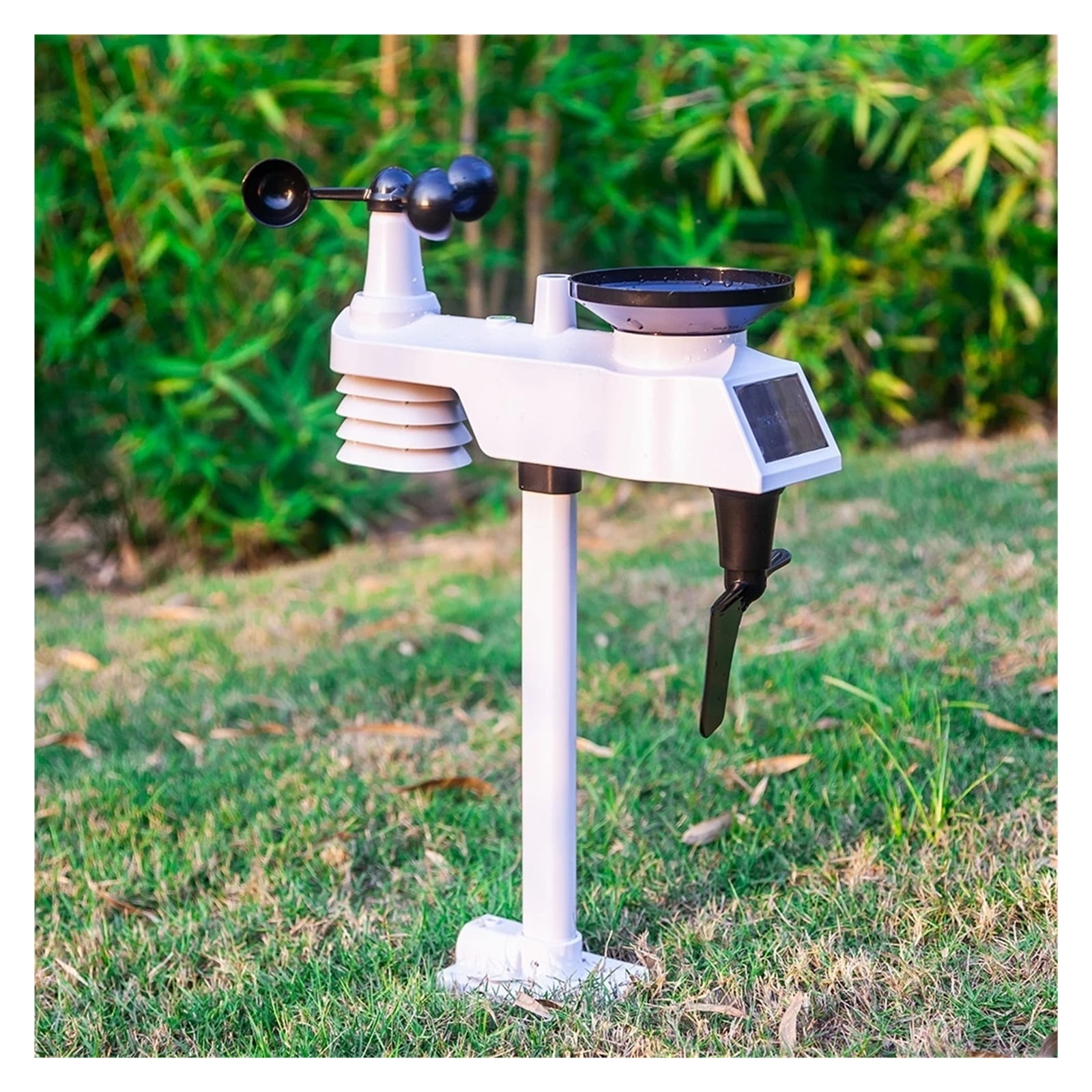 Weather Station Internet Wireless With Outdoor Sensor Rain Gauge Weather Forecast Wind Digital Alarm Clock Barometer Color ,Easy to Install