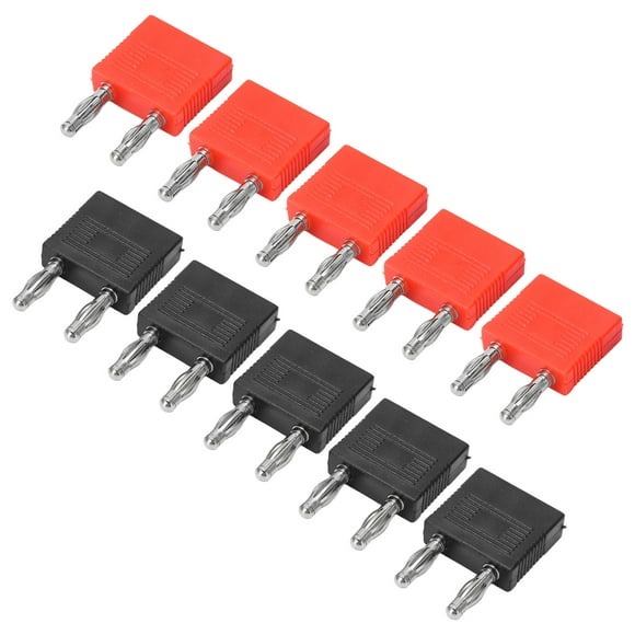 Dual Short Circuit Plug, 10Pcs Double Row 14mm Banana Dual Plug ABS Brass For Ships For Automobiles For Electronic Instruments