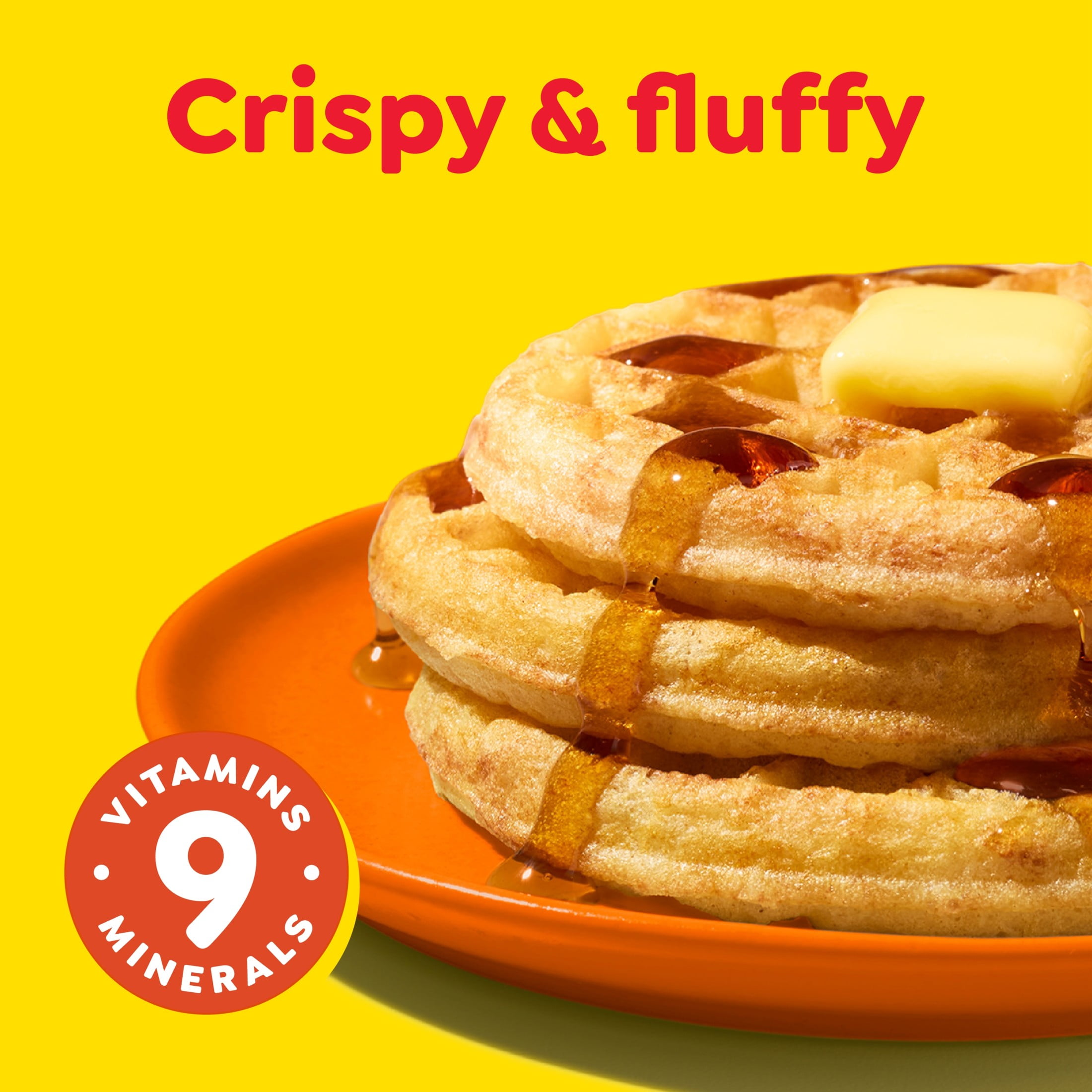 Eggo Homestyle Waffles, Breakfast Food, 12.3 oz, 10 Count (Frozen), Regular