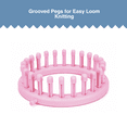 thumbnail image 4 of Hello Hobby Small Round Knitting Loom Kit, 5.5-Inch, 24-Peg, 3-Piece Set, 4 of 10