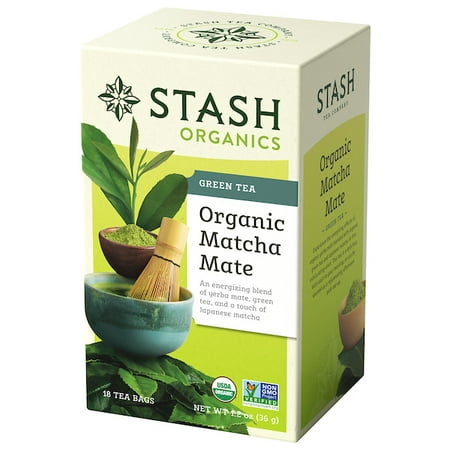 Stash Tea Organic Matcha Mate Tea, 18 Ct, 1.2 Oz (Best Mate Tea Brand)