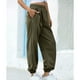 thumbnail image 3 of Pantalones largos para mujer, cintura elástica, Color puro, diseño con bandas en el tobillo, pelusa Extra, pantalones femeninos de moda OD verde S, 3 of 7