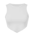 thumbnail image 4 of HBFAGFB Débardeur pour Femmes Col Rond Sans Manches Ourlet Triangle Mode Blanc Taille P, 4 of 5