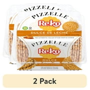 (2 pack) Reko Pizzelle Dulce de Leche, Italian Style Waffle Cookies, 5.25oz, 150g
