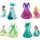 thumbnail image 2 of Disney princesa sirena Ariel Rapunzel Jasmine vestido niñas Tiana niños Cosplay disfraz Halloween cumpleaños fiesta ropa Outfits5-6T Gao Jinjia LED, 2 of 2