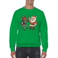 thumbnail image 2 of Santa and Krampus Unite Men's Sweatshirt, 2 of 3