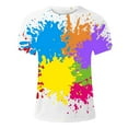 thumbnail image 2 of toraway Chemises pour Hommes Manches Courtes T-Shirt Décontracté Col Rond Manches Courtes Motif Couleur Impression Art de Rue Chemise de Sport TG, 2 of 3