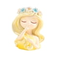 thumbnail image 4 of Fairy Head Plant Bot Girl Planter Decoración de arte creativo de arte multifunción Amarillo, 4 of 8