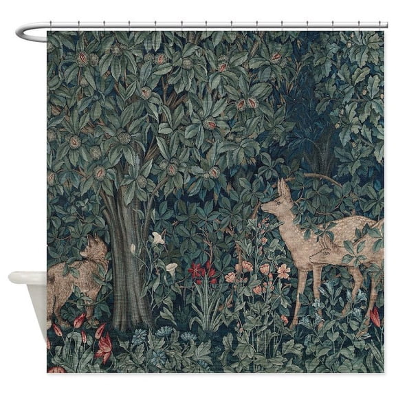 CafePress - William Morris Greenery - Unique Fabric Shower Curtain 70" x 72"