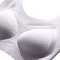 thumbnail image 4 of Pullover Wireless Bras for Women, Full Coverage Scoop Neck Underwear, Wide Shoulder Straps Design, Breathable Comfort Bralette | VerBelle,Purple 2XL, 4 of 6