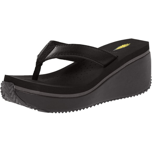 VOLATILE Women's Frappachino Thong Sandal, Black,9 M