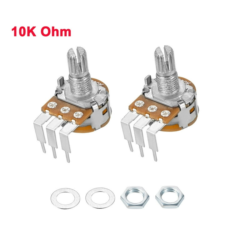 16mm Potentiometers 10-Pack 100K Linear Potentiometers With Switch ...