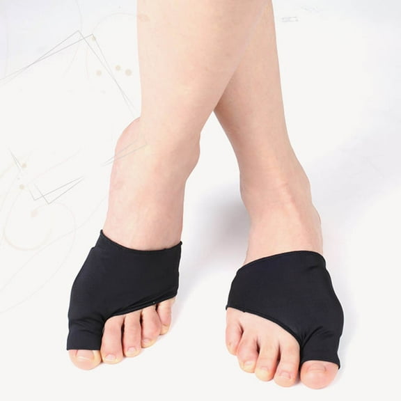 Bunion Corrector Sleeve Soft Stretchy Breathable Protective Support Big Toe Separator Sock for Men Women Black S (Size 35‑39)