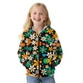 thumbnail image 3 of Xixirimido 60S 70S Groovy Hippie Flower Pattern Hoodies for Girls Boys Zip Up Hoodie Sweatshirt Teen Lightweight Fall Winter Jacket Casual Long Sleeve Pullover Top for 6-8 Years, 3 of 8