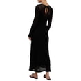 thumbnail image 3 of xiaxaixu Robe à Manches Longues pour Femmes, Tricotée, Découpes, Transparente, Longue, Robe de Soirée pour Plage, Boîte de Nuit, Mode Urbaine, 3 of 6