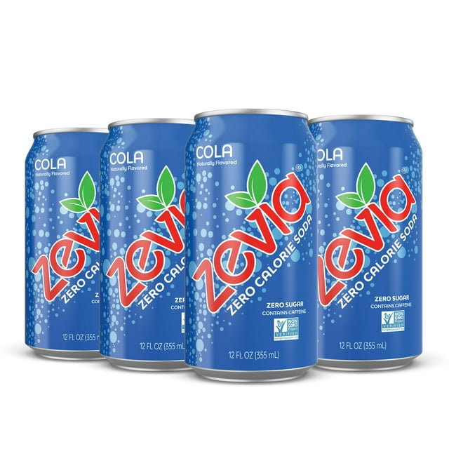 Zevia Zero Calorie Soda Cola 6 Cans