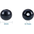 thumbnail image 2 of 2000 piezas de pequeñas perlas de vidrio satinadas de 3 mm, redondas, sueltas, para la fabricación de joyas, negras, 2 of 7