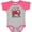 Baseball Heather and Hot Pink, variant on Inktastic It's My 1st Valentine's Day Fire Truck Boys or Girls Baby Bodysuit