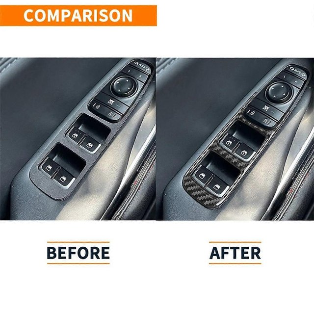 Car Door Armrest Button Panel Trim Window Glass Lift Switch Button Panel Cover Sticker Trim for 2019-2023