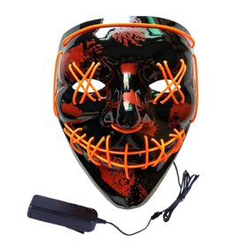 Download Luxtrada Halloween Led Glow Mask El Wire Light Up The Purge Movie Costume Party Aa Battery Yellow Walmart Com Walmart Com PSD Mockup Templates