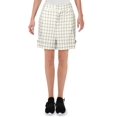 thumbnail image 2 of Danielle Bernstein Womens Plus High Waist Pinstripe Wide Leg Shorts Ivory 16W, 2 of 2