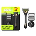 thumbnail image 1 of GilletteLabs with Exfoliating Bar Shaving Razor for Men, Black & Gold Edition, 1 Handle, 4 Blade Refills, 1 Magnetic Shower Hanger, 1 of 16