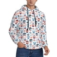 thumbnail image 2 of Haiem Nautical And Pirate Owls Patterned Men's Hoodie with Kangaroo Pocket - Ideal Pullover Sweatshirt for Daily Wear, Travel, and Home-Large, 2 of 7