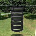 thumbnail image 3 of 6 Layer Herb Drying Rack Net Mesh with Green Zippers,Bonus Hook Drying Rack Herbs for Hydroponics Plant Bud Seed, Mesh Hanging, 3 of 5