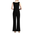 thumbnail image 5 of Linjinx Women's Wedding Guest Pant Suit 3 Piece Mother of Bride Dress Sets Plus Size Cocktail Party Gown Black 3XL, 5 of 7