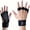Black 2, variant on 1 Pair Workout Weight Lifting Gloves with Wrist Wraps, Breathable Mesh Half Finger Gym Gloves, Non-Slip Palm Padded Fitness Training Gloves for Pull Ups, Crossfit, Weightlifting for Men Women