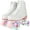 White And Pink Wheel, variant on HENG Co. Roller Skate, Adult Teen Classic High Top Skates with Light up Wheels, White And Pink Wheel (Women's 6 / Men's 5)