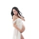thumbnail image 2 of Qarigey Vestido de fotografía de maternidad fuera del hombro vestido de gasa frente Maxi embarazo vestidos largos mujeres Photoshoot Prop Vestidos Blanco METRO Qarigey AP019290-02, 2 of 6