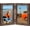Brown, variant on 4x6 Double Picture Frame, Hinged 2 Opening MDF Photo Frames with Plexiglass, Vertical Tabletop Stand, Gold