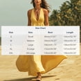 thumbnail image 3 of Yangnuo Women's Halter V-Neck Sleeveless Maxi Dress Fashion Ladies Sleeveless Flowy Casual Summer Beach Long Dress Yellow XXL, 3 of 5