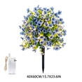thumbnail image 3 of Artificial Violet Flowers with LED Lights Ground Stake Tree 28 Heads Plastic Outdoor Yard Garden Home Decor Waterproof, 3 of 7