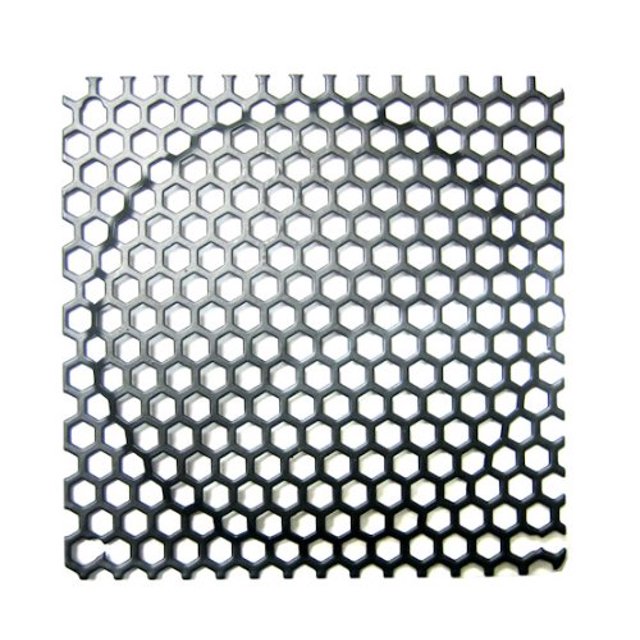 Parrilla De Filtro De Malla De Acero De 140 Mm Con Orificios Grandes De Panal De 6 Mm - Negro