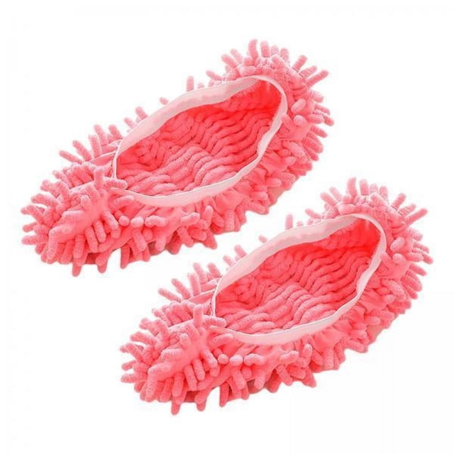 3xMop Zapatillas Limpiador Zapatos Cubierta para Casa Baño Limpieza de Pisos Rosa 6 piezas