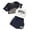1-Navy, variant on REDARER Girls 3 Piece Summer Outfit Mesh Short Sleeve Cover Up White Brooklyn Letter Print Camisole Stripe Elastic Waist Shorts Kids Casual Matching Set,9-10 Years