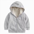 thumbnail image 4 of Staki Girls Hoodie Cozy Soft Fleece Sherpa Lined Hoodie Zip Up Sweatshirt for Girls 1-14Y(Light Gray,13-14 Years), 4 of 7