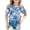 Z#Blue1377, variant on Byoo Girls' Neon Space Astronaut Print T-Shirt Short-Sleeve Crewneck Graphic Tee Vibrant Casual Top for Kids,Multicolour