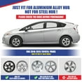 thumbnail image 4 of (4 Pack)15 inch Hubcaps Wheel Rims Cover Fit for 2010-2015 Toyota Prius,Snap on Car Truck SUV Hub Cap,Compatible With Alloy Wheels,ABS+PC Material,Chrome, 4 of 7