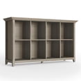 thumbnail image 1 of SIMPLIHOME Amherst SOLID WOOD 33 inch x 57 inch Transitional 8 Cube Storage Sofa Table in Distressed Grey with Storage, 8 Shelves, for the Living Room, Entryway and Bedroom, 1 of 2