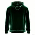 thumbnail image 4 of Tqyyweavej Men's Hoodies Pullover Velvet Velour 1/4 Zip Long Sleeve Hooded Drawstring Sweatshirt with Multi Pockets, 4 of 4