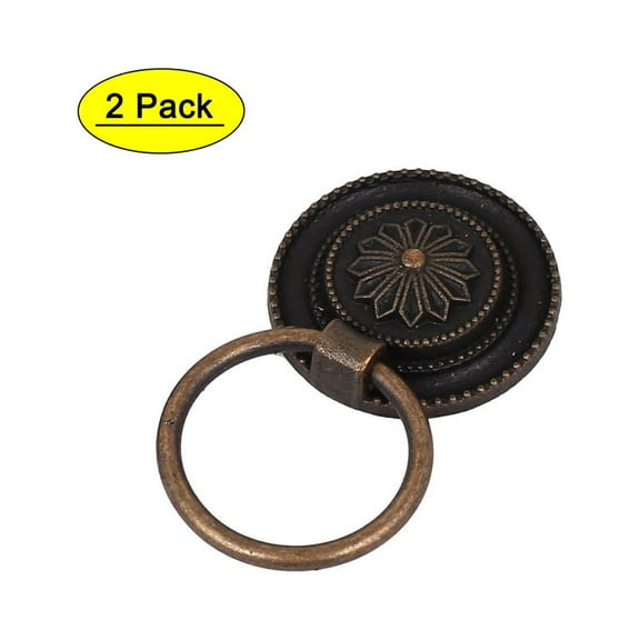 Uxcell Furniture Metal Round Pull Ring Knob-0.14" Hole Diameter-2 Pack