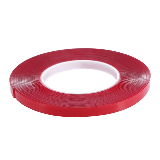 Lente de visualización de uñas, adhesivo para decoración de uñas de 10 m, cinta adhesiva de doble cara, cinta transparente de película roja, valor inmejorable