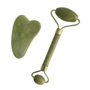 Jade Roller & Gua Sha Set Face Roller and Gua Sha Facial Tools for Skin Care Routine and Puffiness-Green Face Make up Clearance
