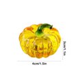 thumbnail image 4 of Gallickan Crystal Pumpkin Decoration, Artificial Glass Fruit Display, Elegant Home and Office Decor Item, Holiday Gift and Table Centerpiece, Yellow, 4 of 6