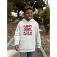 thumbnail image 2 of Happy July 4Th, 8Th Birthday Hoodie Juniors -Image by Shutterstock,  x-Large, 2 of 4
