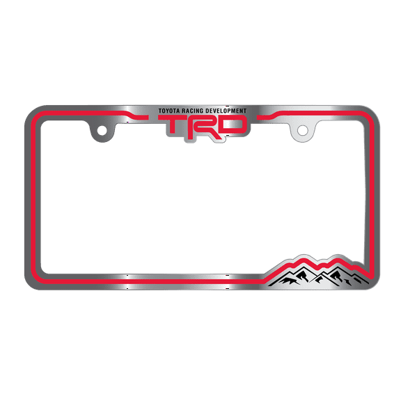 Toyota TRD Red Stripe Metal License Plate Frame