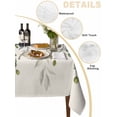 thumbnail image 5 of Green Eucalyptus Rectangle Tablecloth, Farmhouse Weeping Leaves on Linen Waterproof & StainResistant Tablecloth, Washable Oil-proof Table Cover for Dining/Party/Wedding/Camping/Buffet 60x84 In, 5 of 9